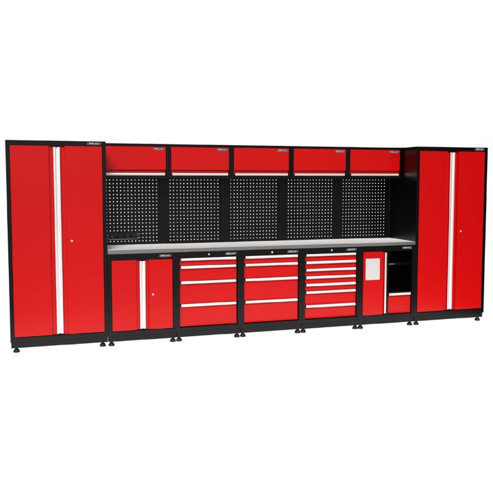 Kraftmeister Premium werkplaatsinrichting Montreal RVS rood