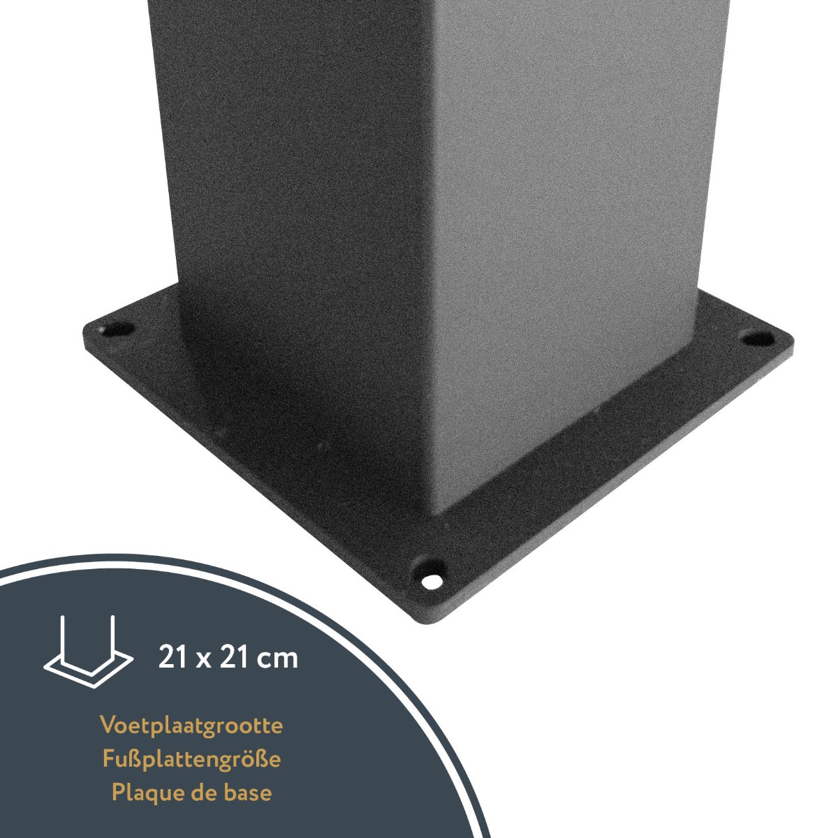 Voetplaat 21 × 21 cm